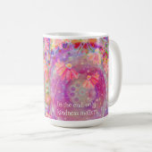 ピンクかわいらしのフローラの親切が心を動かす コーヒーマグカップ (正面右)