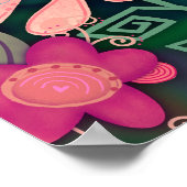 ピンクかわいらしのフローラは比較インスパイアしない引用文 ポスター (角)