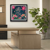 ピンクかわいらしのフローラは比較インスパイアしない引用文 ポスター