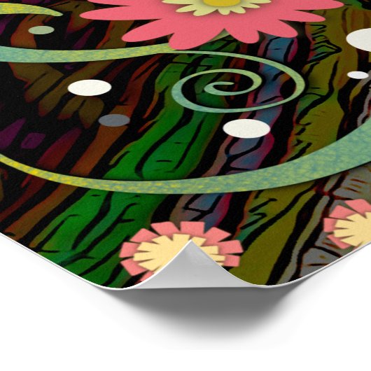 ピンクかわいらしのフローラインスパイアの開始引用文 ポスター (角)