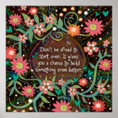 ピンクかわいらしのフローラインスパイアの開始引用文 ポスター (正面)