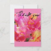 ピンクかわいらしのフローラサンキューカード サンキューカード (正面)
