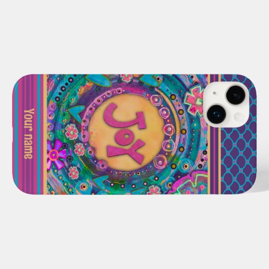 ピンクかわいらしのフローラジョイ・ドットのインスピレーション名 Case-Mate iPhoneケース (裏面 (横))