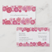 ピンクかわいらしのフローラパールカスタムの名刺 名刺 (正面/裏面)