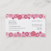 ピンクかわいらしのフローラパールカスタムの名刺 名刺 (裏面)