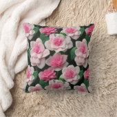 ピンクかわいらしのフローラピンクのバラのピンクのダリアス牡丹 クッション (ブランケット)