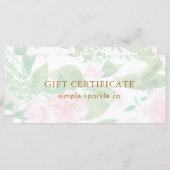 ピンクかわいらしのフローラプリントギフト券 (正面/裏面)