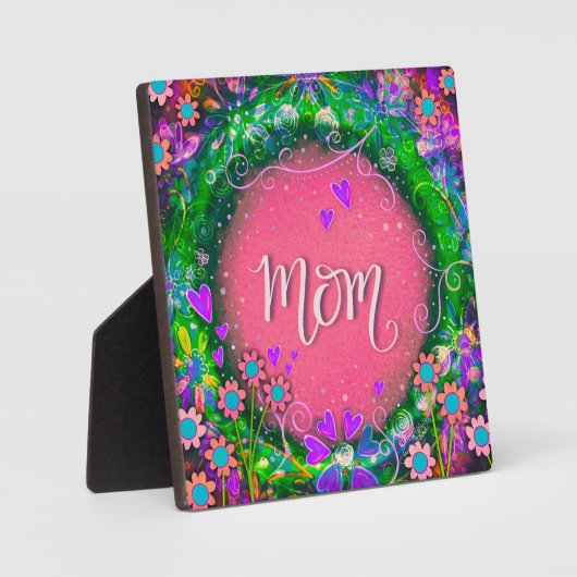 ピンクかわいらしのフローラママのインスピレーション フォトプラーク (正面)