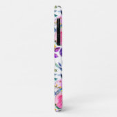 ピンクかわいらしのフローラロゴの追加 Case-Mate iPhoneケース (裏面/左)