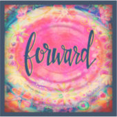 ピンクかわいらしのフローラ前方一語 シール (正面)