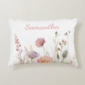 ピンクかわいらしのフローラ名 アクセントクッション (正面)