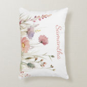 ピンクかわいらしのフローラ名 アクセントクッション (正面(垂直))