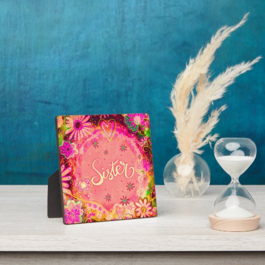 ピンクかわいらしのフローラ姉妹のインスピレーション フォトプラーク (インサイチュ)