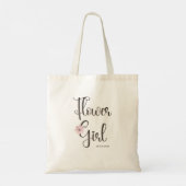 ピンクかわいらしのフローラ書房花ガール トートバッグ (裏面)