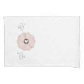 ピンクかわいらしのフローラ/つる植物標準ピラロケースセット 枕カバー (正面左)