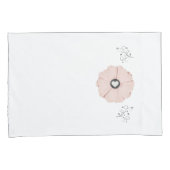 ピンクかわいらしのフローラ/つる植物標準ピラロケースセット 枕カバー (正面右)