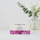 ピンクかわいらしのフローラ 名刺 (スタンド正面)