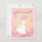 ピンクかわいらしのブライダルシャワーの招待状 招待状 (正面)