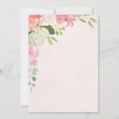 ピンクかわいらしのブライダルシャワー招待カード 招待状 (裏面)