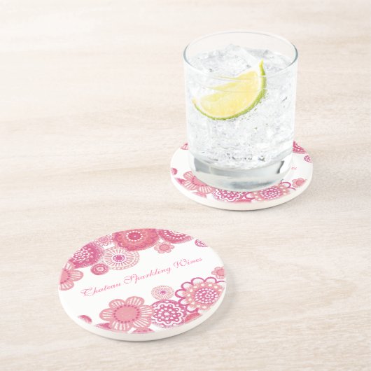 ピンクかわいらしのプロモエレガントン企業のアイテム コースター (側面)