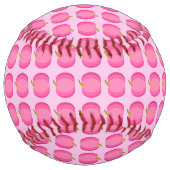 ピンクかわいらしのベビーガールカボチャパターン(の模様が)ある ソフトボール (裏面)