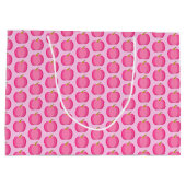 ピンクかわいらしのベビーガールカボチャパターン（の模様が）ある ラージペーパーバッグ (裏面)