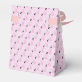 ピンクかわいらしのベビーガールストーク赤ちゃんシャワー フェイバーボックス (裏面サイド)