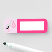 ピンクかわいらしのベビーガールストーク 名札 (インサイチュ)