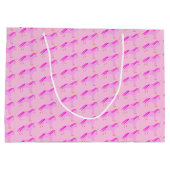 ピンクかわいらしのベビーガールパターン（の模様が）あるユニコーン ラージペーパーバッグ (裏面)