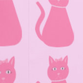 ピンクかわいらしのベビーガールパターン(の模様が)ある猫 壁紙 (縫い目)