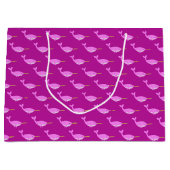 ピンクかわいらしのベビーガールパターン(の模様が)ある ラージペーパーバッグ (正面)