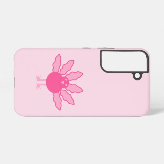 ピンクかわいらしのベビーガール感謝祭トルコ SAMSUNG GALAXYケース (裏面横)