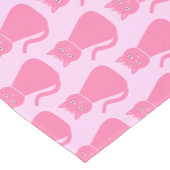 ピンクかわいらしのベビーガール猫パターン（の模様が）あるのベビーシャワー ショートテーブルランナー (コーナー)