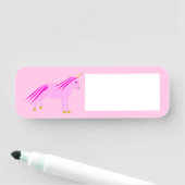 ピンクかわいらしのベビーガール・ユニコーン 名札 (インサイチュ)