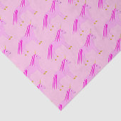 ピンクかわいらしのベビーガールUnicornベビーシャワーパターン 薄葉紙 (詳細)