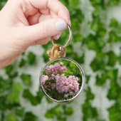 ピンクかわいらしのマウンテンローレル花 キーホルダー (手)