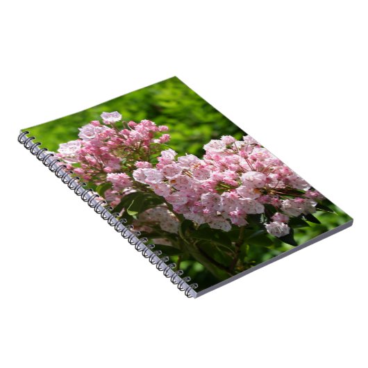 ピンクかわいらしのマウンテンローレル花 ノートブック (右側)