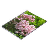 ピンクかわいらしのマウンテンローレル花 ノートブック (左側)