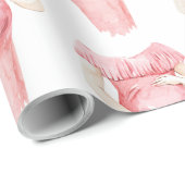 ピンクかわいらしのママ ラッピングペーパー (ロールコーナー)