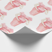 ピンクかわいらしのママ ラッピングペーパー (角)