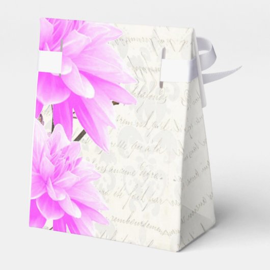 ピンクかわいらしのメイブフローラの花結婚咲き フェイバーボックス (裏面サイド)