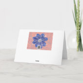 ピンクかわいらしのユリの花バイブルの詩の考え カード (裏面)