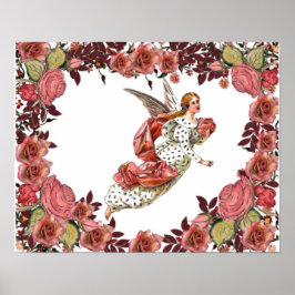 ピンクかわいらしのリボンの天使 ポスター