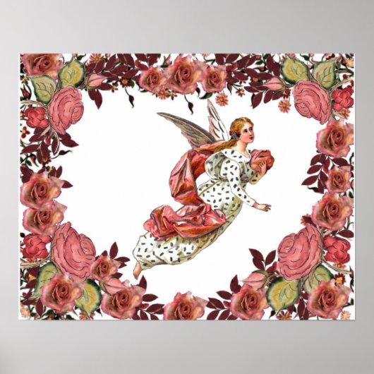 ピンクかわいらしのリボンの天使 ポスター (正面)