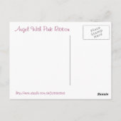 ピンクかわいらしのリボンの天使 ポストカード (裏面)