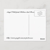 ピンクかわいらしのリボンの天使 ポストカード (裏面)