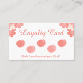 ピンクかわいらしのロイヤリティカード ロイヤリティカード (正面)