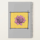 ピンクかわいらしのローズドードルあなたのタイトルと名前 ノートブック (裏面)