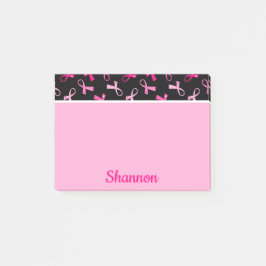 ピンクかわいらしの乳数々のがんリボンパターン ポストイット