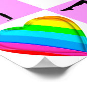 ピンクかわいらしの体操パーソナライズされたポスター ポスター (角)